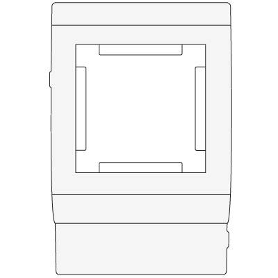 PDA-45N 100 Рамка-суппорт под 2 модуля 45x45 мм