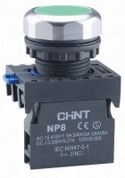 Кнопка управления NP8-10BN без подсветки красная 1НО IP65 (R)(CHINT)