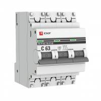 Автоматический выключатель 3P 50А (B) 6кА ВА 47-63 EKF PROxima mcb4763-6-3-50B-pro mcb4763-6-3-50B-pro