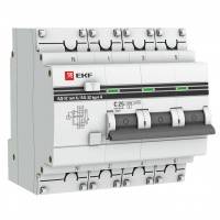 Дифференциальный автомат АД-32 3P+N 50А/100мА (характеристика C, AC, электронный, защита 270В) 4,5кА EKF PROxima