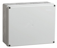 Коробка КМ41342 распаячная для о/п 240х195х90 мм IP55 (RAL7035, монт. плата, кабельные вводы 5 шт)