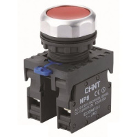 Кнопка управления NP8-01BND/4 1НЗ красная AC110В-220В(LED) IP65 (R)(CHINT)
