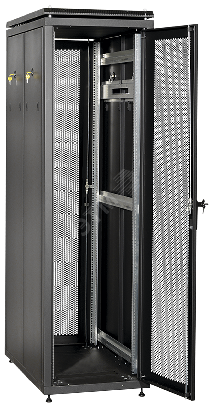 ITK Шкаф сетевой 19" LINEA N 33U 600х1000 мм перфорированные двери черный