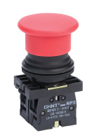 Кнопка управления "Грибок" Φ40мм（2）с самовозвратом  NP2-BC42 без подсветки красная 1НЗ IP40 (CHINT)