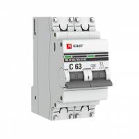 Автоматический выключатель 2P 3А (D) 4,5kA ВА 47-63 EKF PROxima mcb4763-2-03D-pro