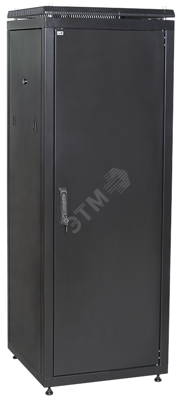 ITK Шкаф сетевой 19" LINEA N 42U 600х1000 мм металлическая передняя дверь черный