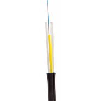 Волоконно-оптический кабель FTTH Drop, плоский,  FRP, нг(А)-HF, 2 волокна, OS2 Ultra, черный