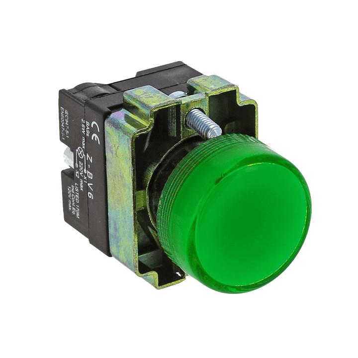 Лампа сигнальная BV63 зеленая EKF PROxima