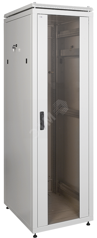 ITK Шкаф сетевой 19" LINEA N 18U 600х600 мм стеклянная передняя дверь серый
