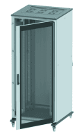 Напольный шкаф 24U Ш600хГ1000 передняя дверь стекло,задняя глухая дверь, крыша укомплектована вводом и заглушками
