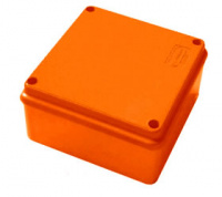JBS100 Коробка огн. E60-E90,о/п 100х100х55, с гладкими стенками,без галогена, IP56, 3P, (1,5-10 мм2), цвет оранж