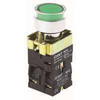 Кнопка управления NP2-BW3361 1НО  зеленая   AC/DC230В(LED) IP40  (CHINT)