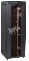 ITK Шкаф сетевой 19" LINEA N 47U 600х800 мм стеклянная передняя дверь черный