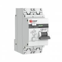 Дифференциальный автомат АД-32 1P+N 16А/100мА (характеристика C, AC, электронный, защита 270В) 4,5кА EKF PROxima