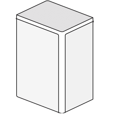 LM 15x17 Заглушка белая (розница 4 шт в пакете, 20 пакетов в коробке)