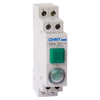 Кнопка модульная NP9-12D3/1 с подсветкой, 1НО+2НЗ, AC/DC230В, зеленая(CHINT)