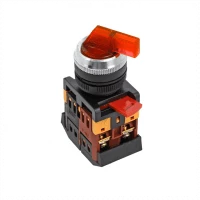 Переключатель ANLC-22 3P красный с подсветкой 24В DC NO+NC EKF PROxima