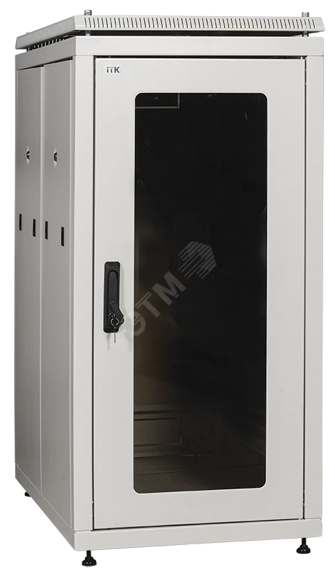 ITK Шкаф сетевой 19" LINEA N 18U 600х1000 мм стеклянная передняя дверь серый