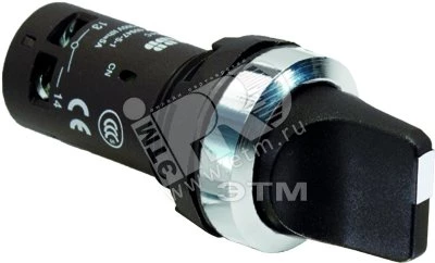 Переключатель C2SS2-30B-10 2-х позиционный черный 1НО (90 градус ов) с фиксацией