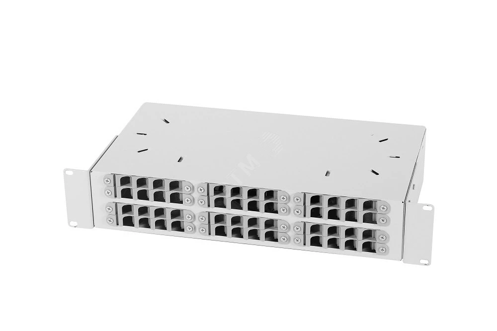 Оптический бокс (кросс) 19" выдвижной, 2U, до 48 портов