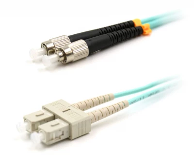 Патч-корд оптический LANMASTER, дуплексный, SC/PC-FC/PC, OM3, LSZH, 10 м