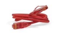 Патч-корд U/UTP, Cat.5е, LSZH, 1 м, красный Hyperline