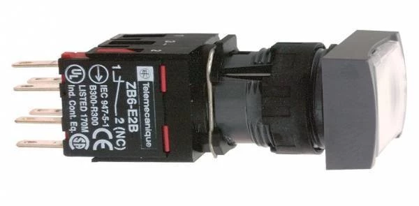 КНОПКА 16ММ 12-24В БЕЛАЯ С ВОЗВРАТОМ XB6DW1B5B