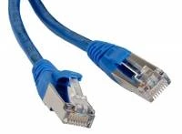 Патч-корд F/UTP, экранированный, Cat.5e, LSZH, 0.5 м, синий Hyperline
