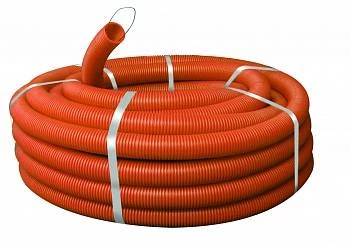 Труба гофр. ПНД Plast с зондом оранжевая d40мм (25м.) EKF PROxima