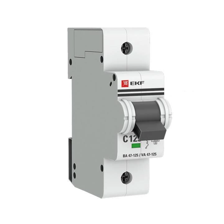 Автоматический выключатель 1P 100А (C) 15кА ВА 47-125 EKF PROxima mcb47125-1-100C