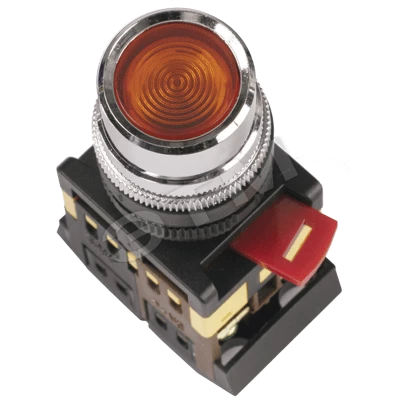 Кнопка ABLFS-22 красный d22мм неон/240В 1з+1р ИЭК