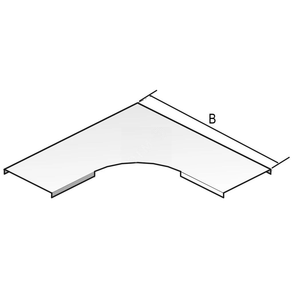 Крышка для угла горизонтального 90° HDDB90.100