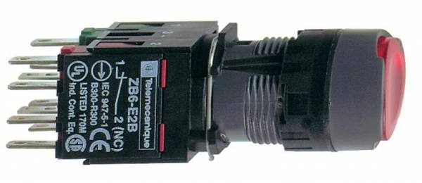 КНОПКА 16ММ КРАСНАЯ С ПОДСВЕТКОЙ XB6AF4B5B