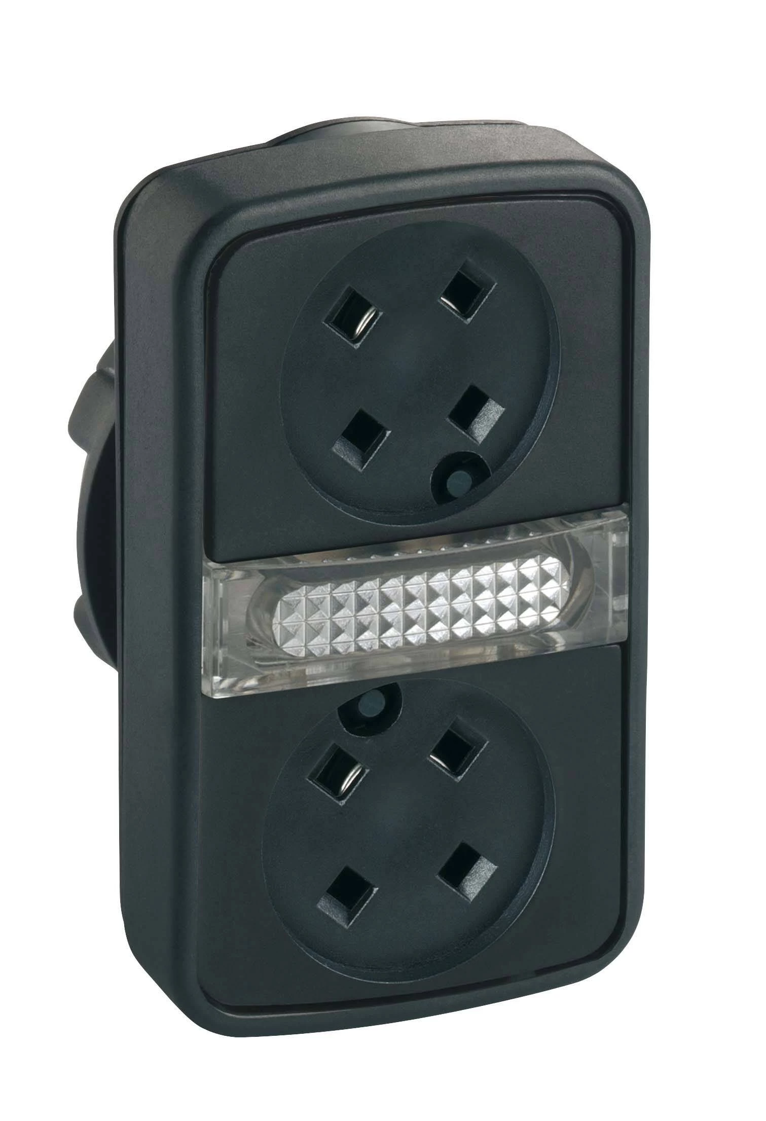 ГОЛОВКА КНОПКИ ДВОЙНАЯ БЕЗ ВСТАВОК + LED ZB5AW7A9