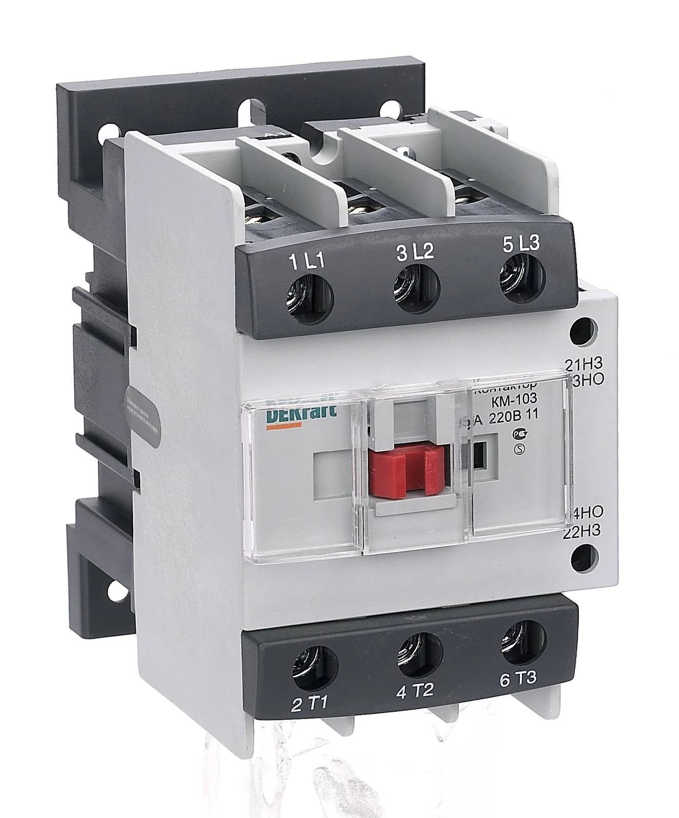 Контактор 95А 220В АС3 1НО+1НЗ КМ-103 DEKraft