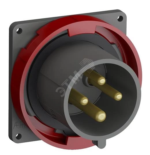 Вилка с прямым фланцем Easy&Safe 332EBU6W,32A,3P+E,IP67,6ч