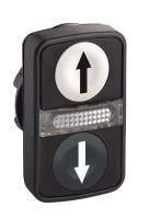 ГОЛОВКА КНОПКИ ДВОЙНАЯ С МАРКИРОВК + LED ZB5AW7A1724