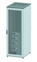 Напольный шкаф 24U Ш800хГ800 две перфорированые двери, крыша укомплектована вводом и заглушками