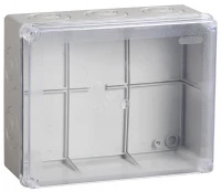 Коробка КМ41330 распаячная для о/п 100х100х50 мм IP55 (RAL7035, гермовводы PG9 5 шт)