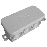 JBL090 Коробка распределительная без сальников о/п 90х42х40, без галогена, 10вых. IP55