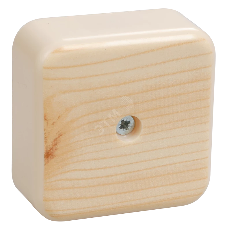 Коробка КМ41206-04 распаячная для о/п 50х50х20 мм сосна (4 клеммы 3мм2)
