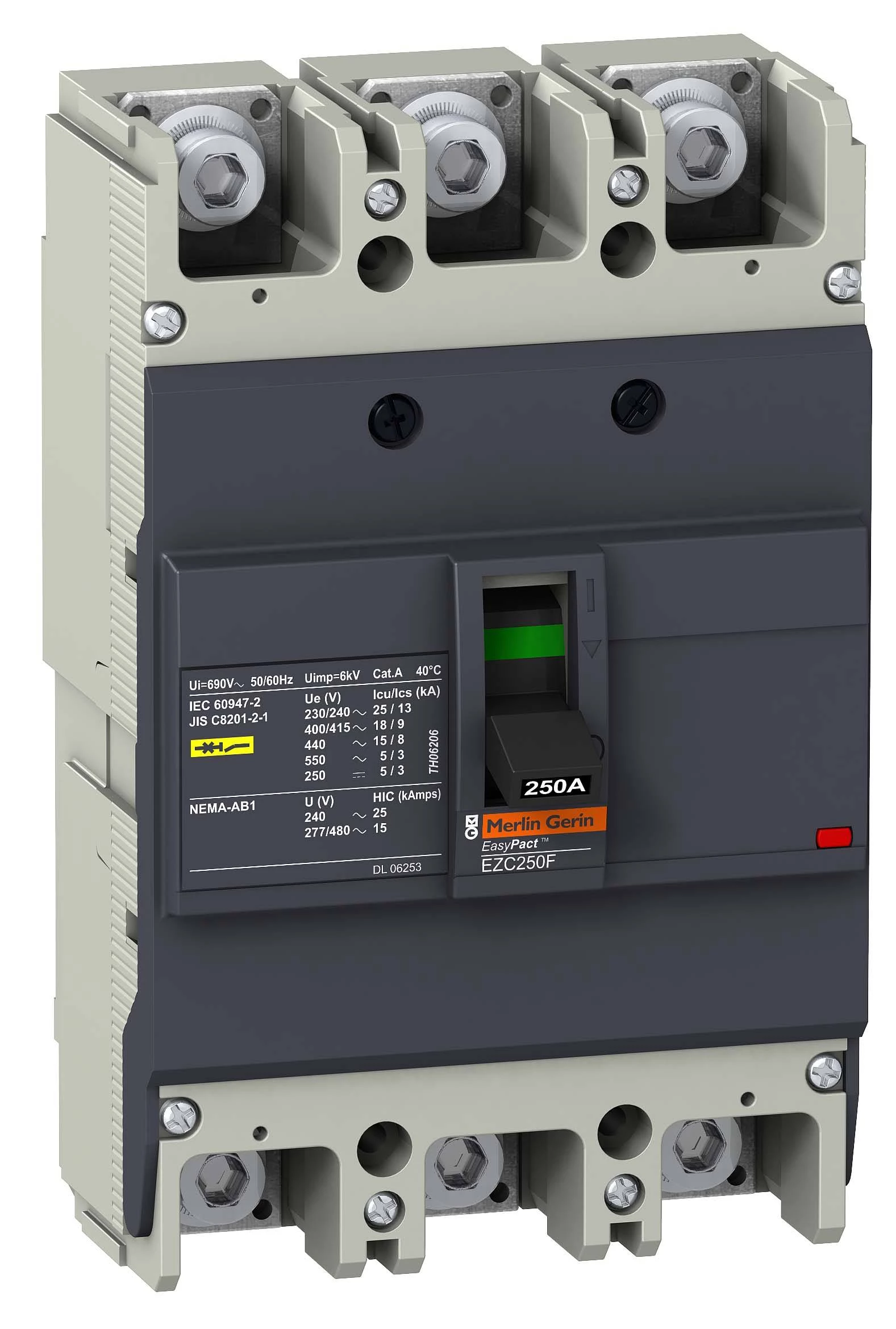 АВТ. ВЫКЛ. EZC250F 18 кА/400В 3П3Т 200 A