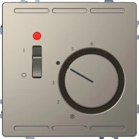 D-Life ТЕРМОРЕГУЛЯТОР с центр. пл. с выкл.230В, НИКЕЛЬ, SD
