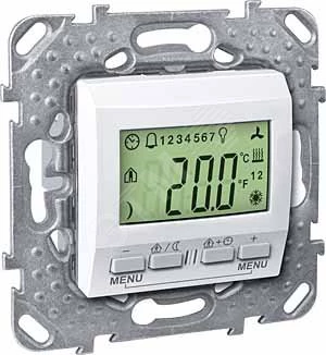 ТЕРМОРЕГУЛЯТОР KNX С ДИСПЛЕЕМ, БЕЛЫЙ