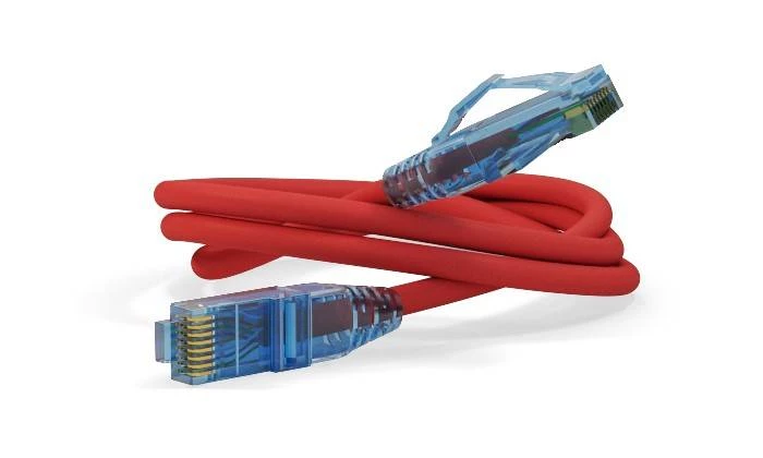 Патч-корд U/UTP, Cat.6, LSZH, 5 м, красный Hyperline