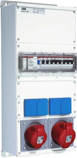 Бокс M32/2JFB с розетками в сборе, металл, IP44