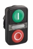 ГОЛОВКА КНОПКИ ДВОЙНАЯ С МАРКИРОВК + LED ZB5AW7A3741