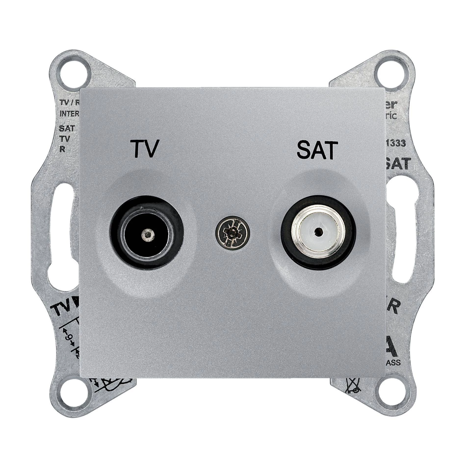 TV/SAT розет. проходная, алюм. SDN3401260