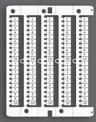 "CNU/8/51 серия от """"1"""" до """"10"""", вертикальная ориентация"