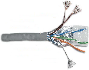Кабель LANMASTER SFTP, 4 пары, кат. 5E, 100Mhz, PVC, белый, 305 м